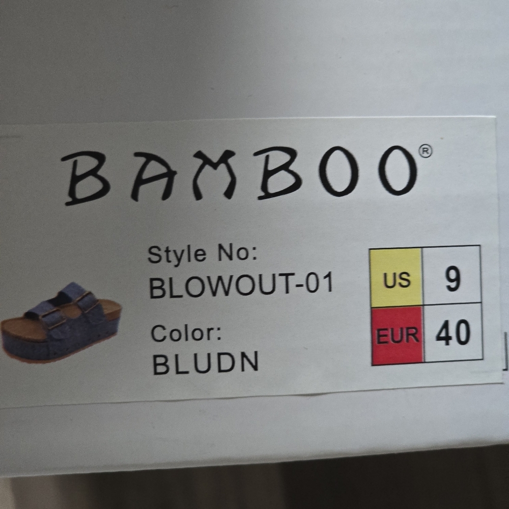BAMBOO Blowout-01 Sandal in Bludn Blue